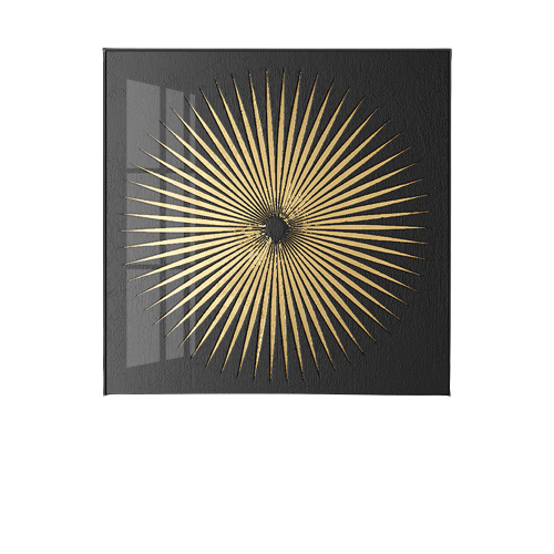 Black Chic, Wall Picture Gold Sun 60 x 60cm