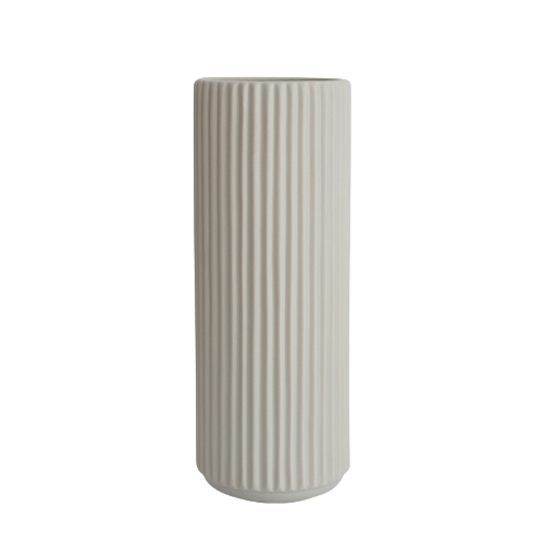 Stripe, Vase 14.5x34.5cm - Grey
