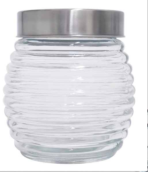 Glass Canister 960ml Bee Hive