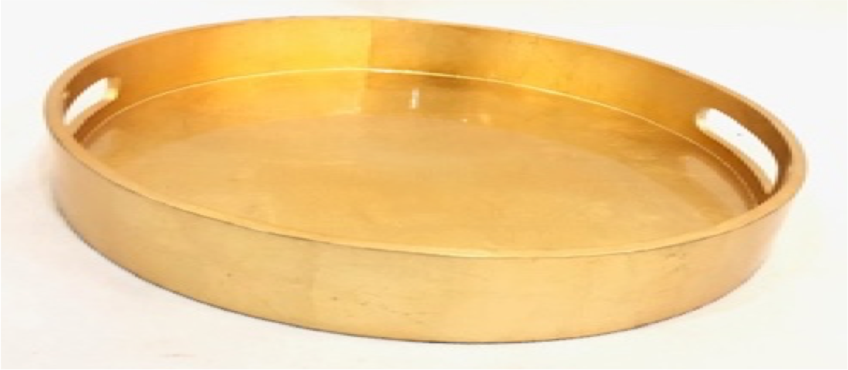 Vepro, MDF Tray Round- Gold Silver Leaf