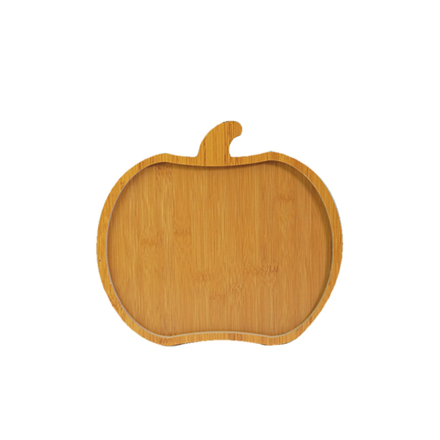 Wooden, Tray -Apple Shape