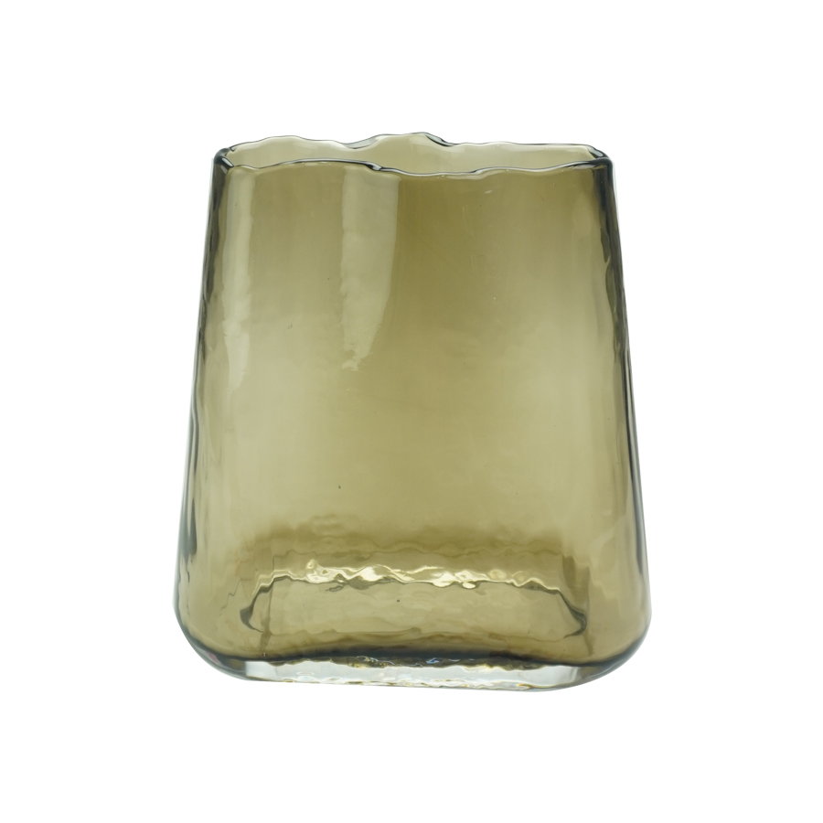 Laura, Glass Amber Vase 20cm
