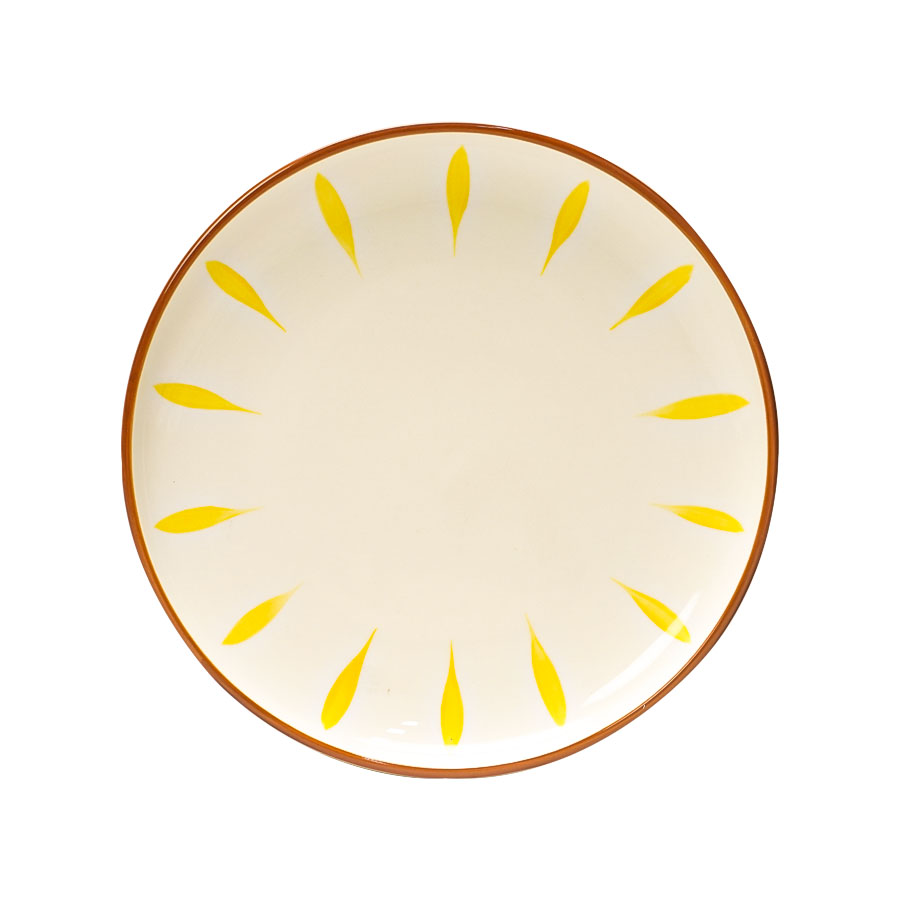 Instyle, Dinner Plate 10" Yellow Leaf