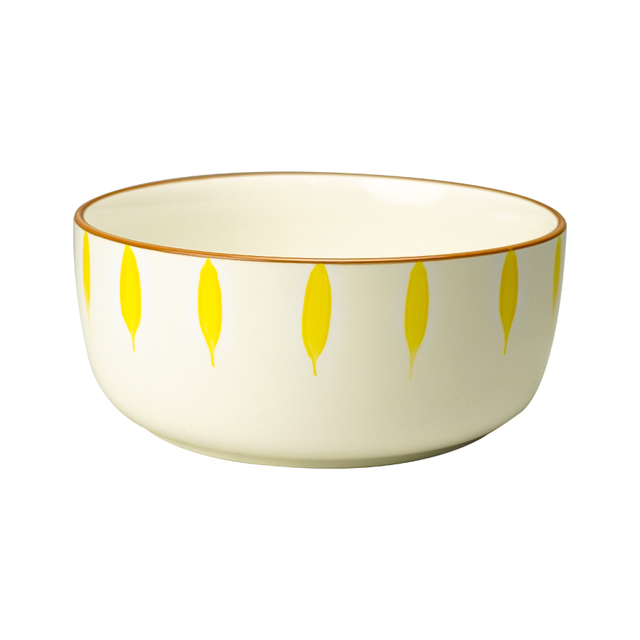 Instyle, Bowl 8" Yellow Leaf