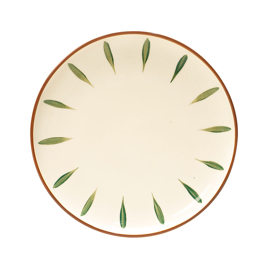 Instyle, Dish Plate 8" Green Leaf