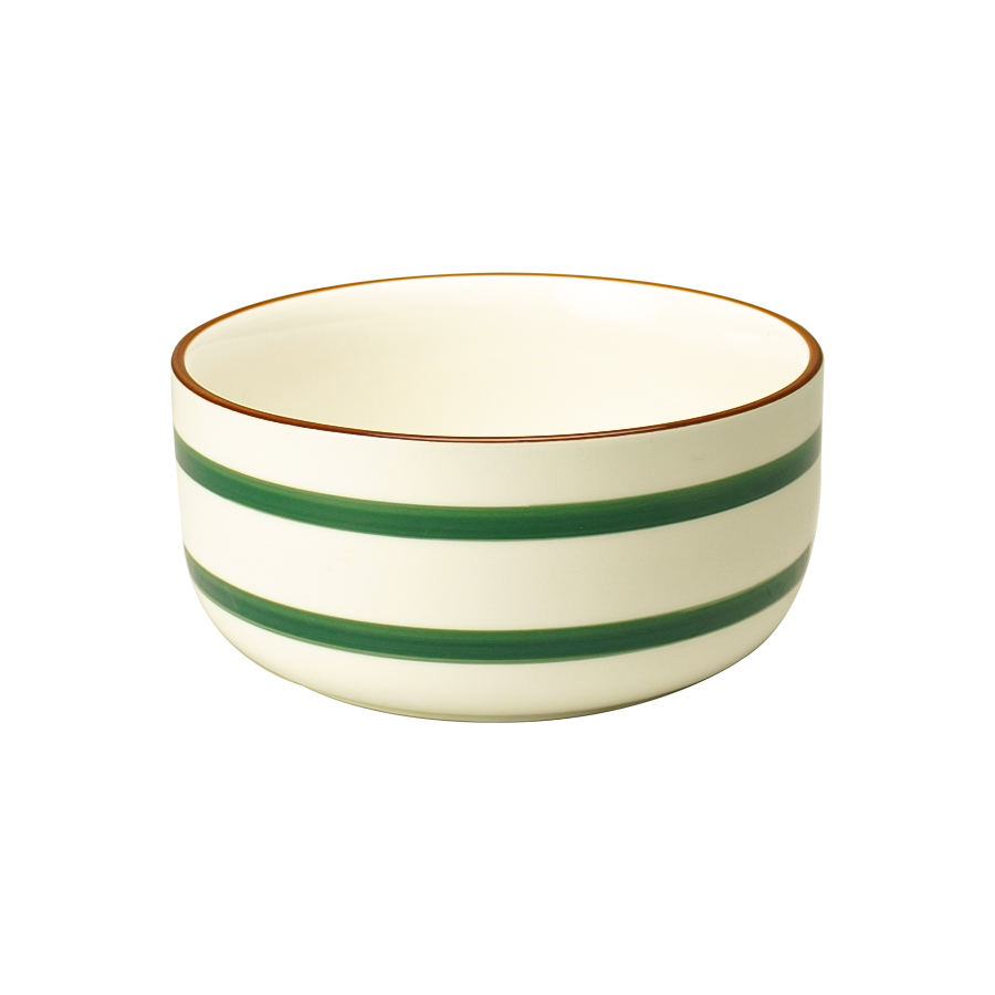 Instyle, Bowl 6" Green Stripe