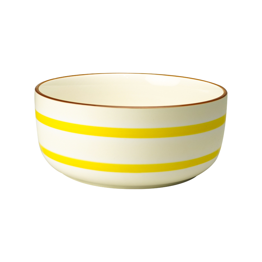 Instyle, Bowl 8" Yellow Stripe