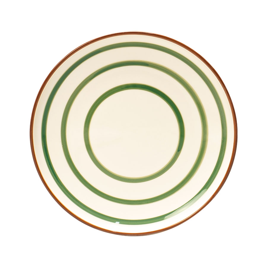 Instyle, Dish Plate 8" Green Stripe