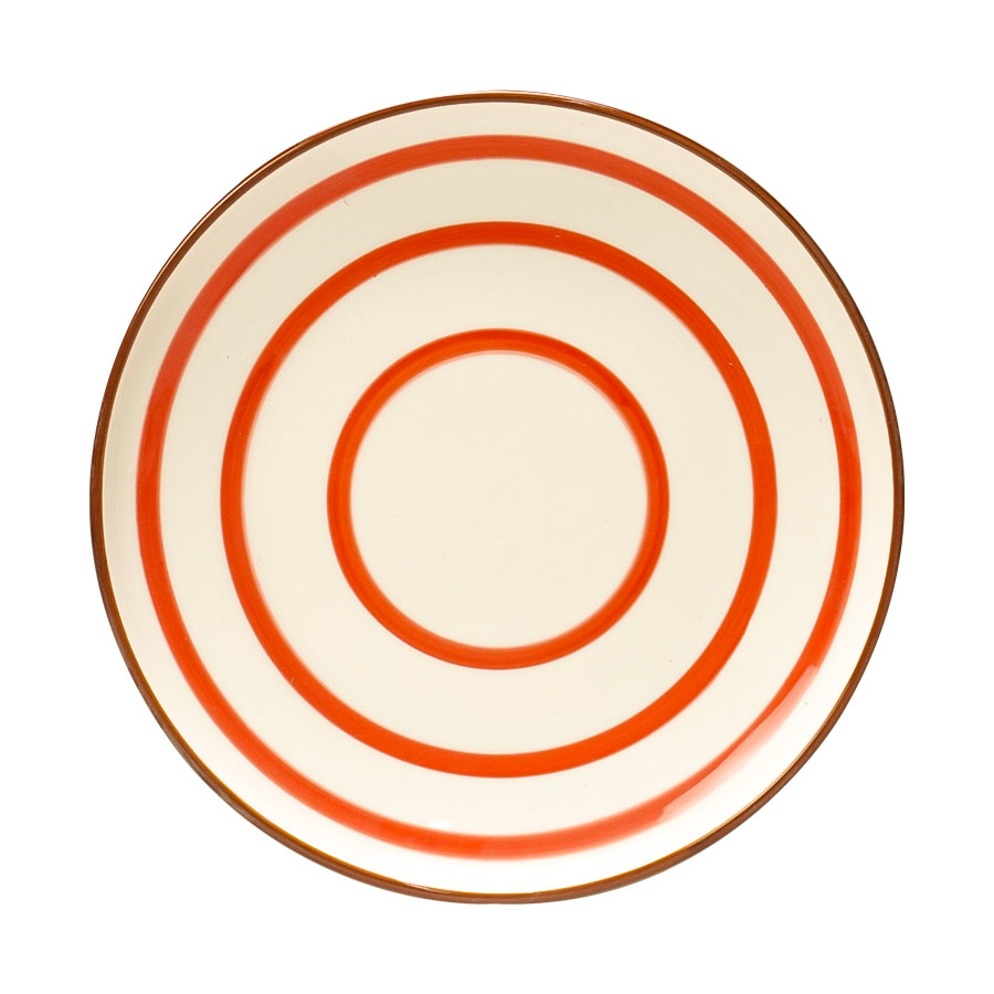 Instyle, Dish Plate 8" Red Stripe
