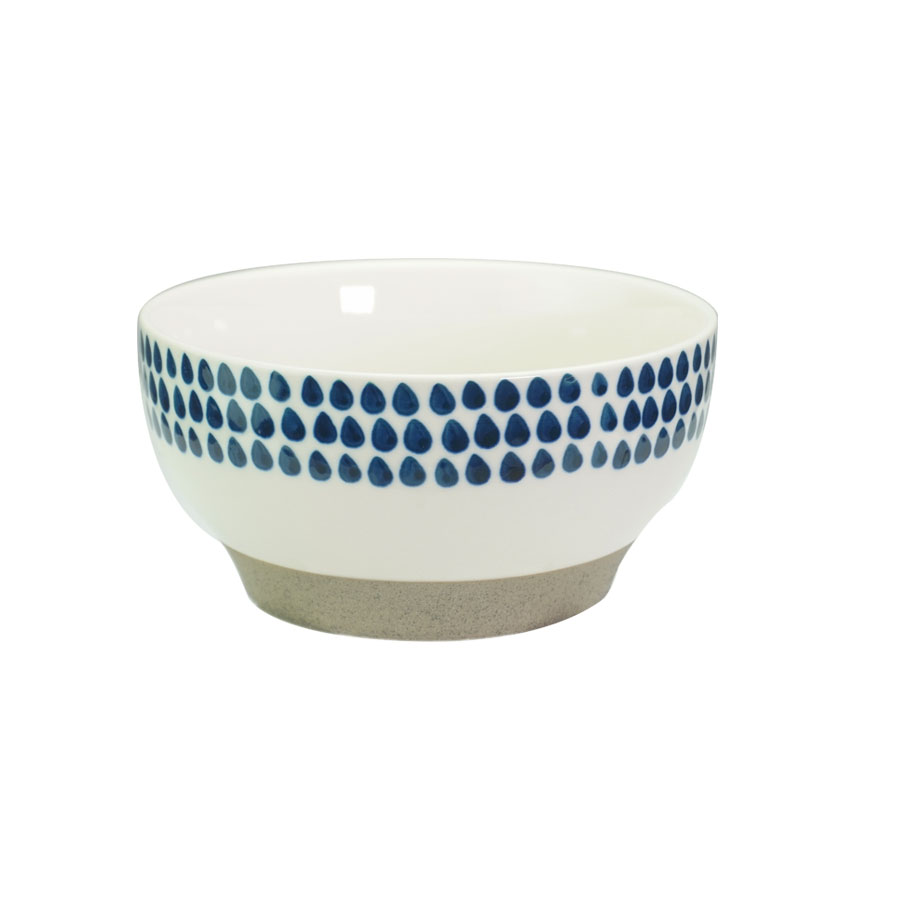 Nest, Ceramic Bowl 6'' Blue Raindrop