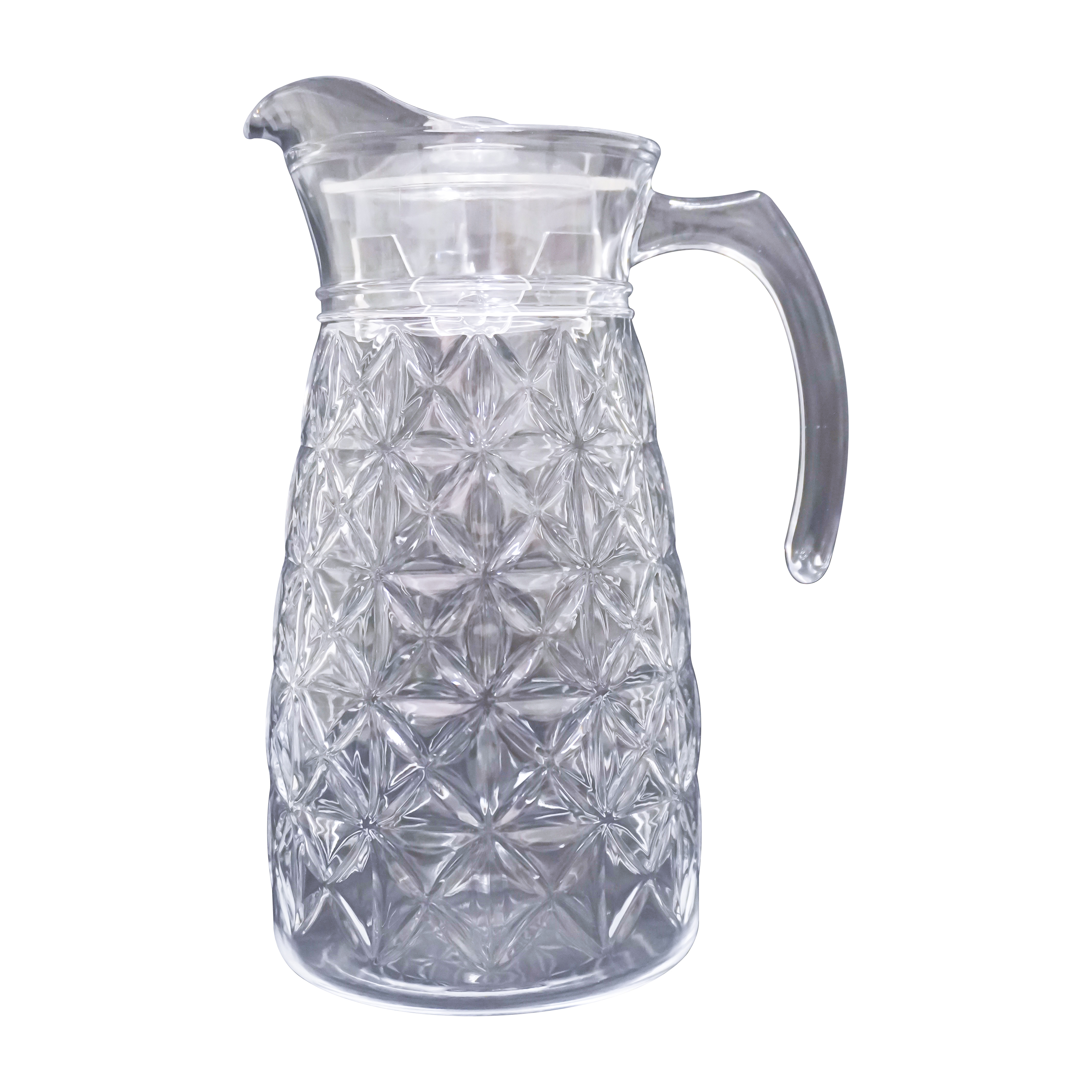 Little Homes Glass Jug With Lid 1.8L - Diamond