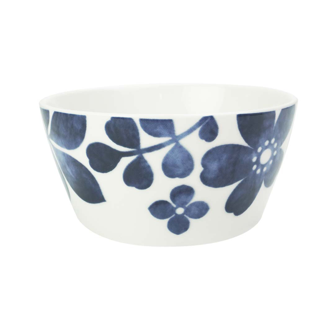 Ceramic, Ramen Bowl 15cm Blue Flower K38028