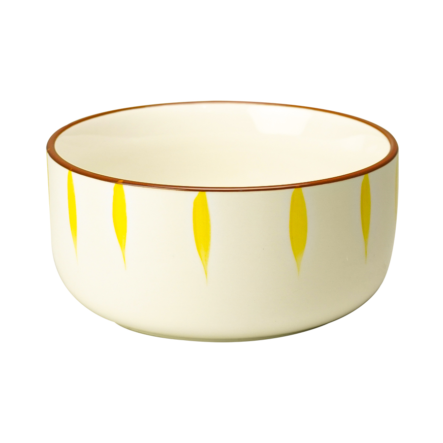 Instyle, Bowl 6" Yellow Leaf