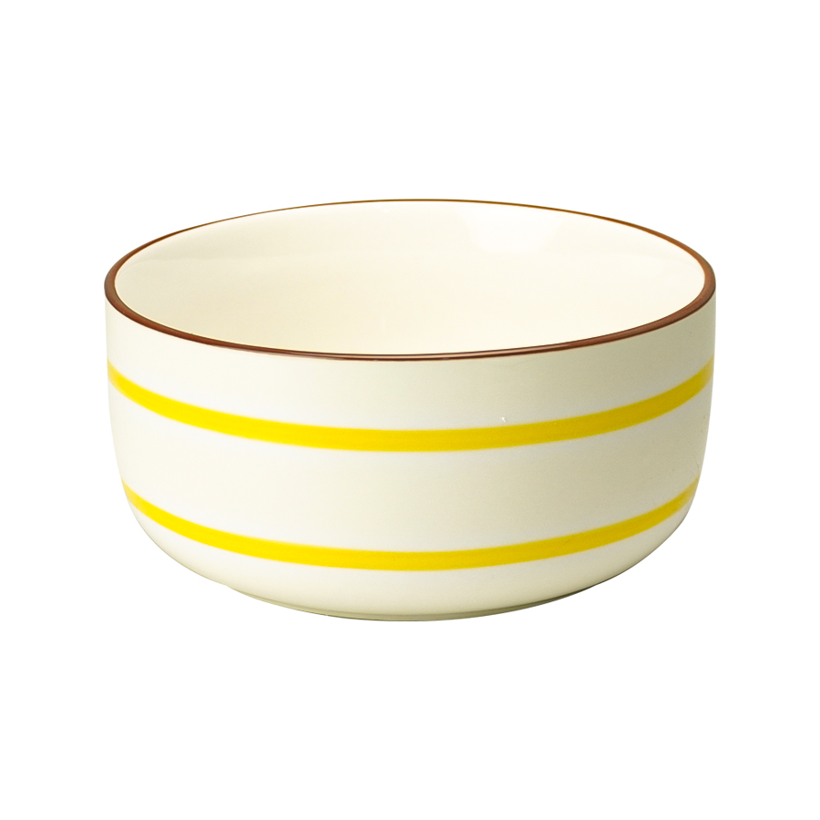 Instyle, Bowl 6" Yellow Stripe