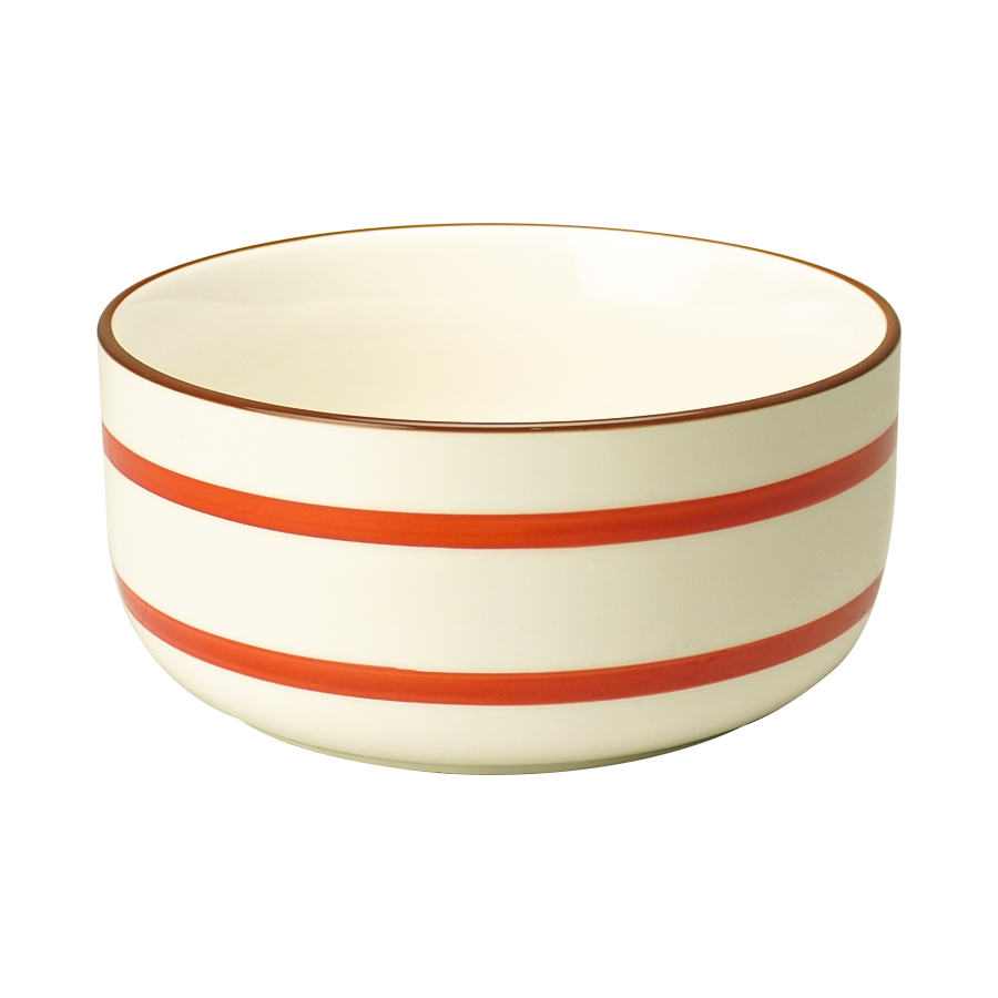 Instyle, Bowl 6" Red Stripe