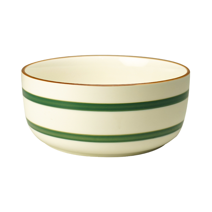 Instyle, Bowl 8" Green Stripe