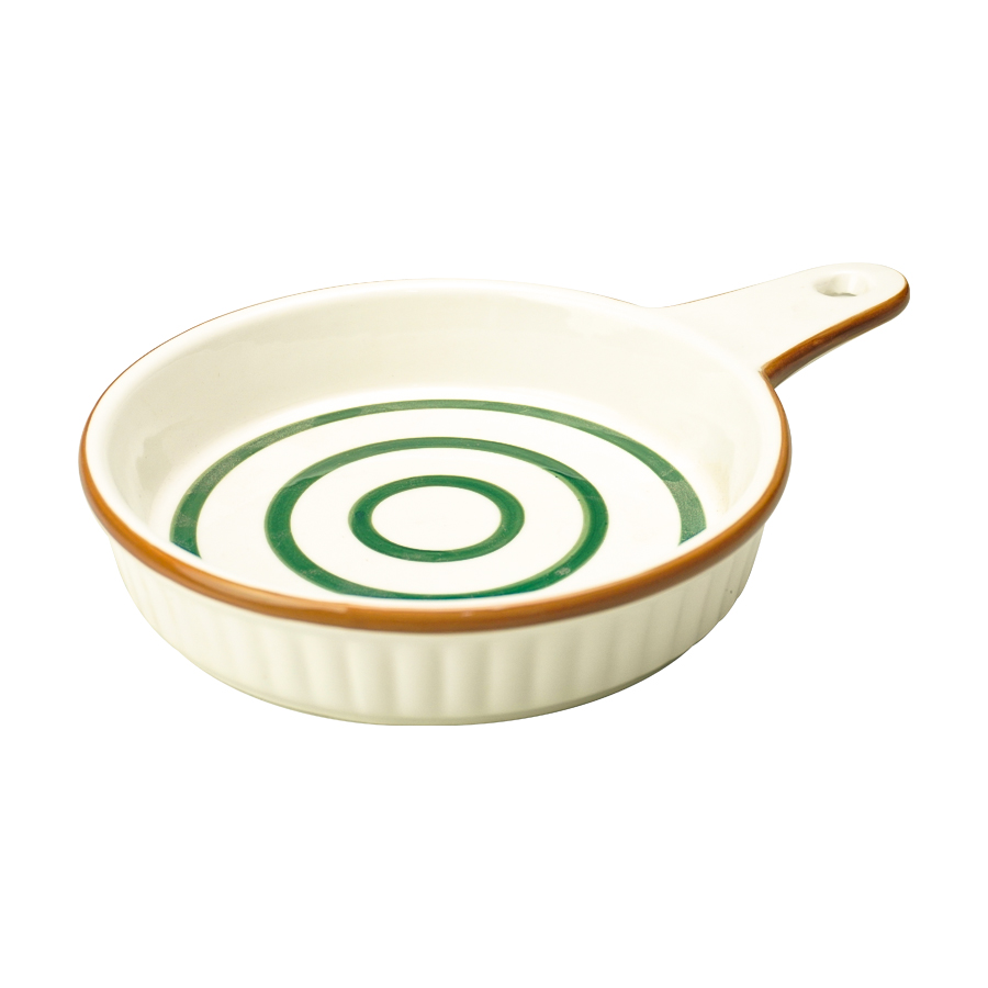 Instyle, RD Pan Serving Tray 6" Green Stripe