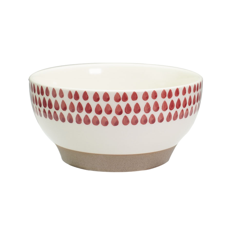 Nest, Ceramic Soup Plate 8'' Red Raindrop