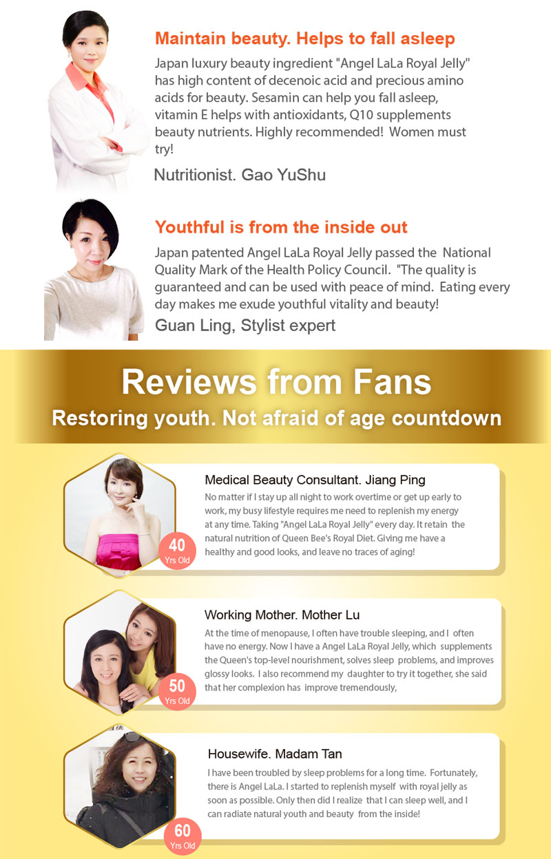 Taiwan No.1 Angel LaLa Royal Jelly/Sesamin/Insomnia/CoQ10/Vitamin E