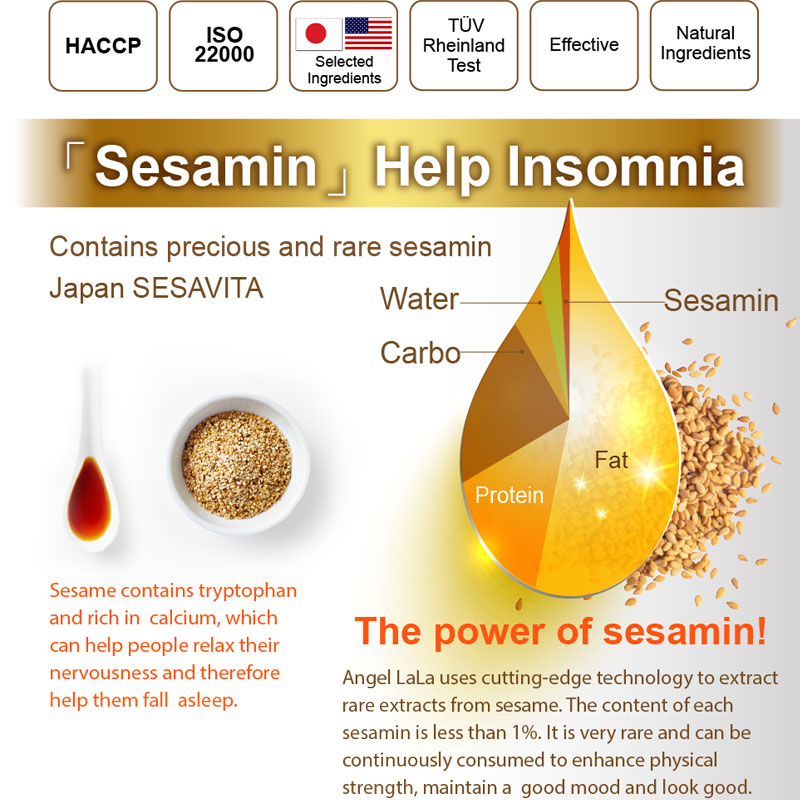 Taiwan No.1 Angel LaLa Royal Jelly/Sesamin/Insomnia/CoQ10/Vitamin E