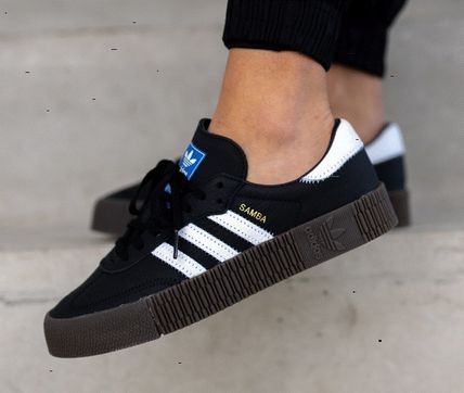 adidas スニーカー adidas Sambarose Black White Gum B28156(10)