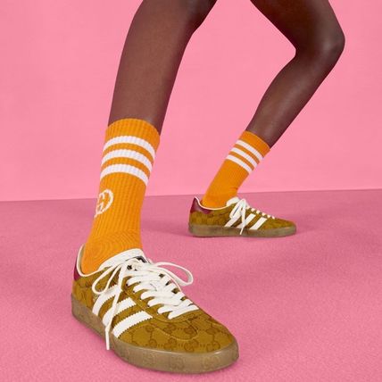 GUCCI スニーカー 人気コラボ GUCCI adidas ガゼル ウィメンズスニーカー(7)