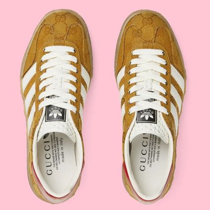 GUCCI スニーカー 人気コラボ GUCCI adidas ガゼル ウィメンズスニーカー(4)