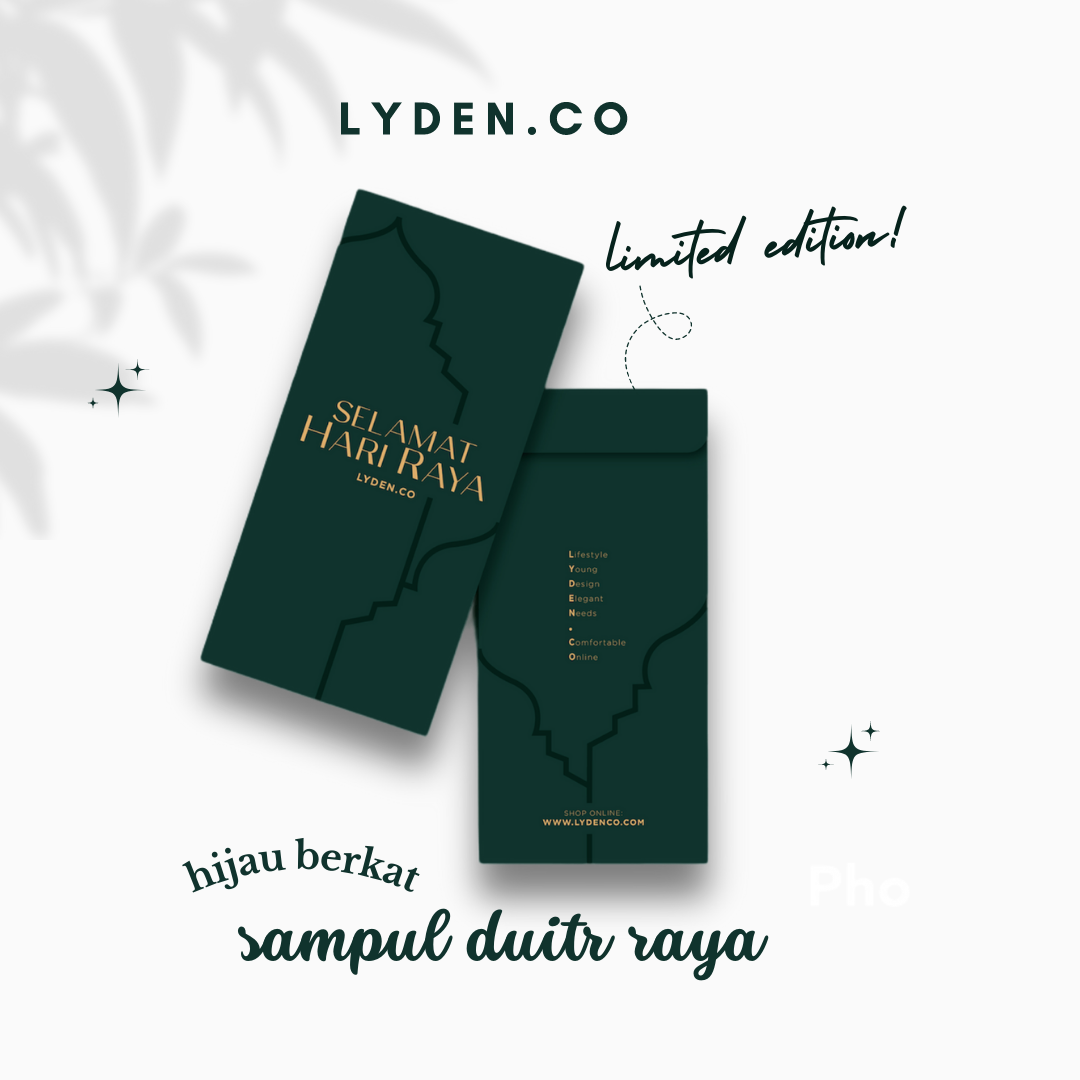 Lyden.co-2023 Sampul Duit Raya Hijau Berkat/ Sampul Raya/ Sampul Duit Raya /Green Envelop Money -Limited Edition