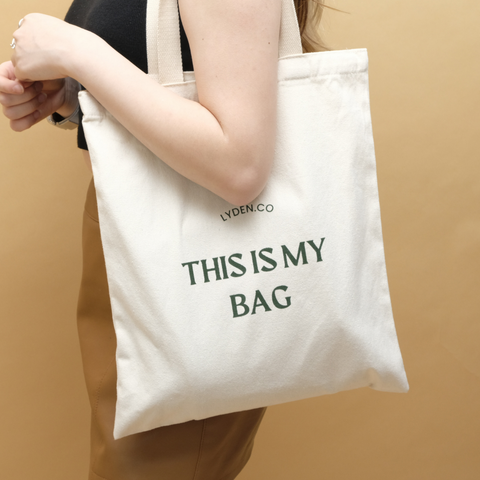 Lyden Unisex canvas bag leisure letter /large capacity handbag