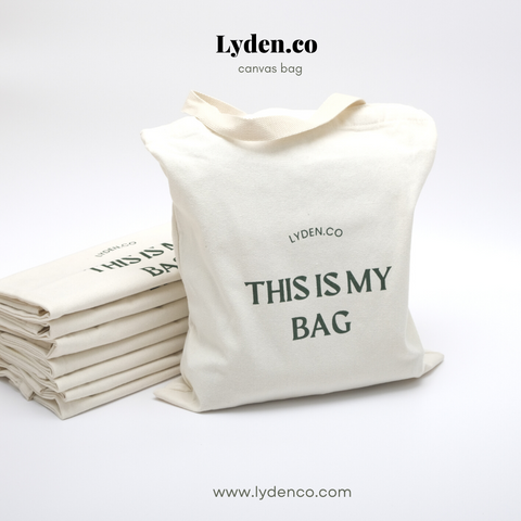 Lyden Unisex canvas bag leisure letter /large capacity handbag