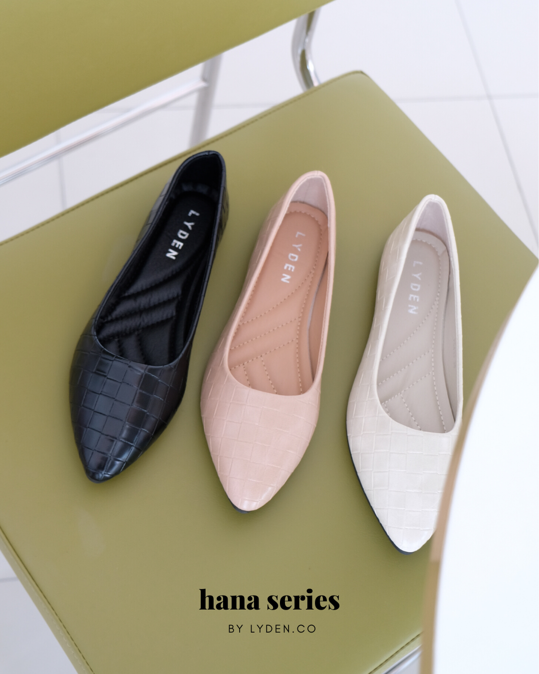 Lyden Hana Series Flats - Classic Black