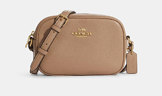 COACH CAMERA SLING BAG WITH CLASSIC LOGO BEIGE