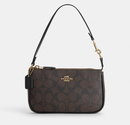 COACH MINI SHOULDER BAG DARK BROWN