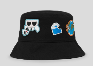 KARL LAGERFELD SOUVENIRS SERIE BUCKET HAT BLACK
