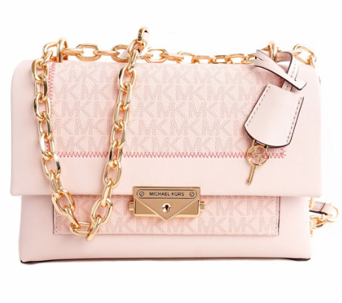 MICHAEL KORS LEATHER SLING BAG WITH FLAP