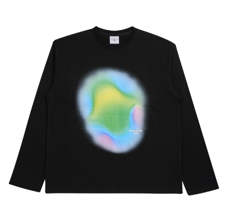 ADLV RAINBOW GRADATION ARTWORK LONG SLEEVE T-SHIRT (BLACK, SIZE 2)