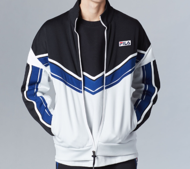 FILA ZIPPER TRACK JACKET FS2FTC3106X (BLACK/BLUE, SIZE M)