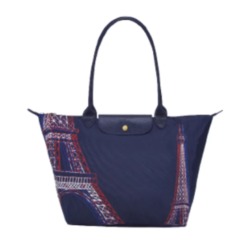 LONGCHAMP LIMITED EDITION LONG HANDLE L SIZE WITH EIFFEL TOWER