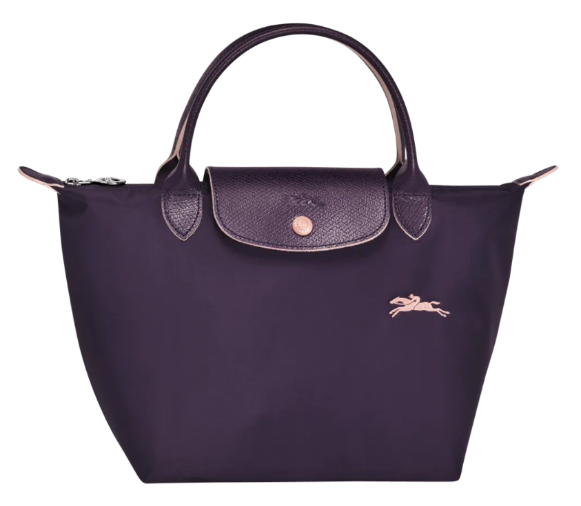 LONGCHAMP SHORT HANDLE M SIZE DARK PURPLE