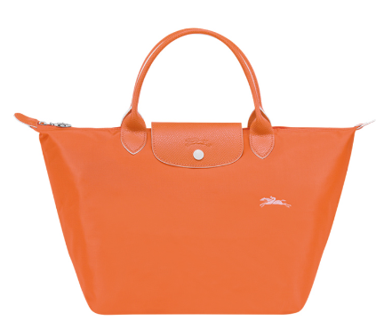 LONGCHAMP LE PLIAGE CLUB SHORT HANDLE TOP HANDLE BAG M ORANGE