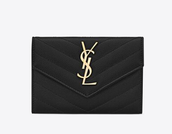 YSL SMALL WALLET IN GRAIN