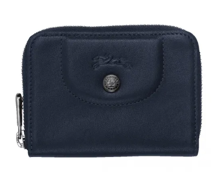 LONGCHAMP CLASSIC DESIGN SHORT WALLET WITH ZIP NAVY