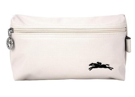 LONGCHAMP NYLON POUCH WHITE