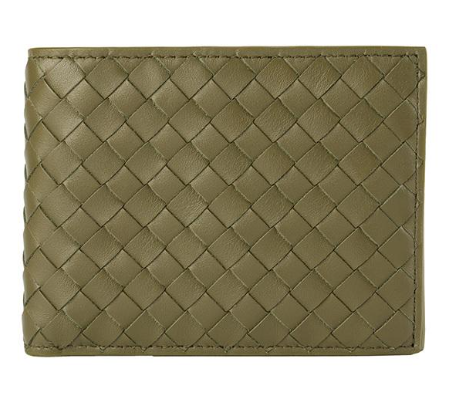 BOTTEGA MEN WALLET WITH COIN POUCH GREEN