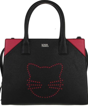 KARL LAGERFELD BLACK PINK CAT CARRY BAG