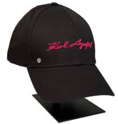 KARL LAGERFELD BLACK CAP RED LOGO
