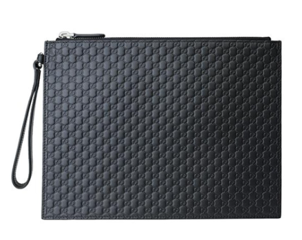 GUCCI GG MICROSISSMA LEATHER CLUTCH