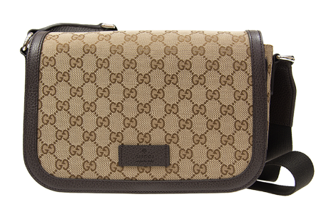 GUCCI KHAKI GUCCISSIMA MESSENGER CROSSBODY BAG
