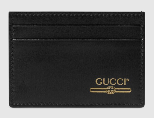 GUCCI CARDCASE GOLD GUCCI PRINT