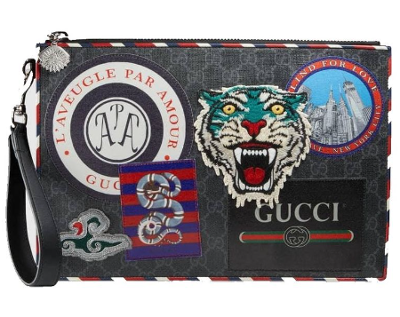 GUCCI CLUTCH WITH TIGER LOGO